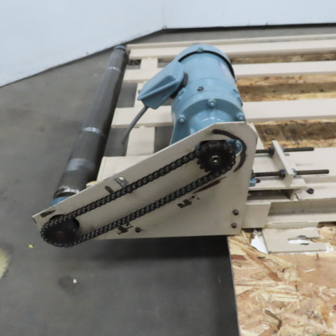 Steel Slider Bed Conveyor 30" Belt 72"OAL 208-230V 3Ph 46FPM