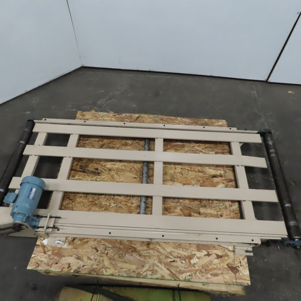 Steel Slider Bed Conveyor 30" Belt 72"OAL 208-230V 3Ph 46FPM
