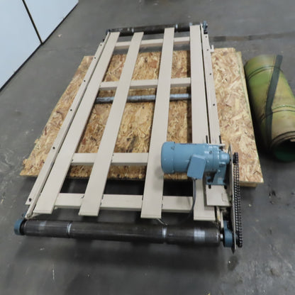 Steel Slider Bed Conveyor 30" Belt 72"OAL 208-230V 3Ph 46FPM