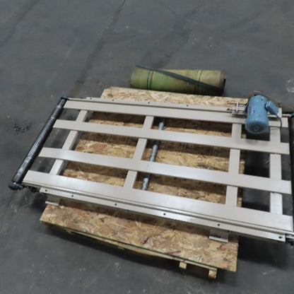 Steel Slider Bed Conveyor 30" Belt 72"OAL 208-230V 3Ph 46FPM