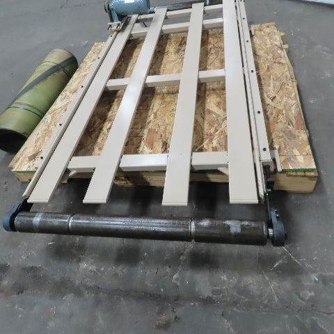 Steel Slider Bed Conveyor 30" Belt 72"OAL 208-230V 3Ph 46FPM