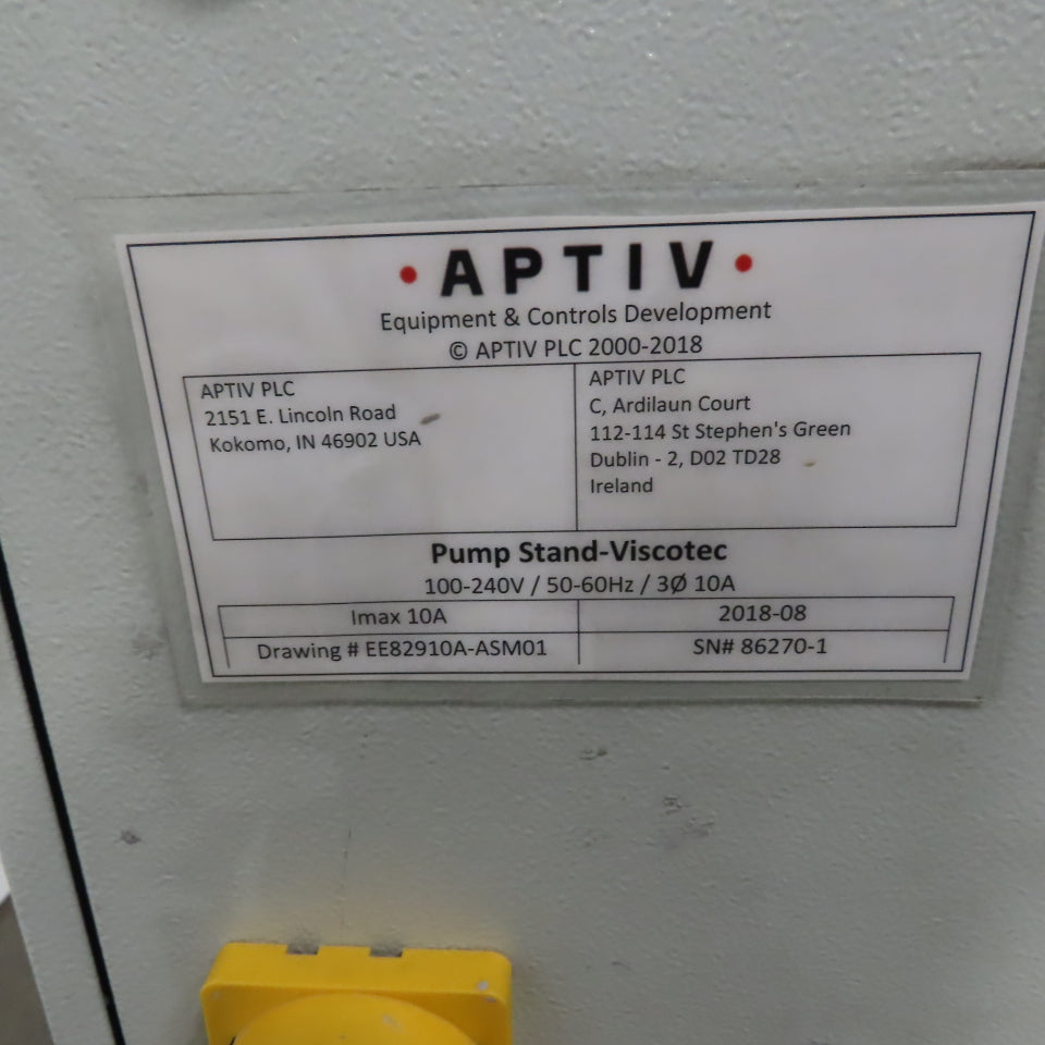 Viscotec EE829110A-ASM01 Single Component Dosing System Pump Applicator 208V 3Ph