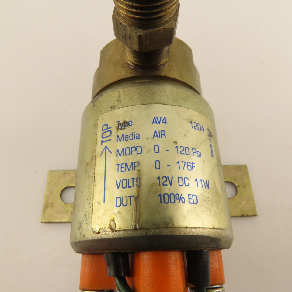 AV4 1204 12VDC Air Solenoid Valve 0-120PSI