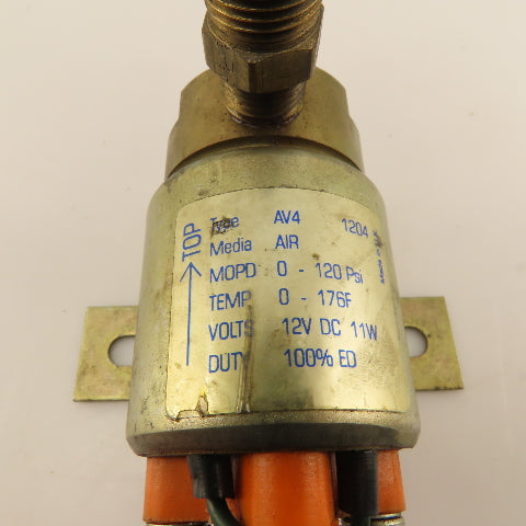 AV4 1204 12VDC Air Solenoid Valve 0-120PSI