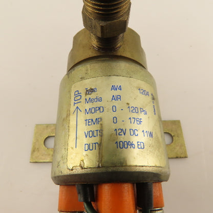 AV4 1204 12VDC Air Solenoid Valve 0-120PSI