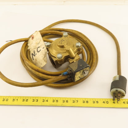 Parker AFGC05 1" Brass Solenoid Valve 120V 50/60Hz