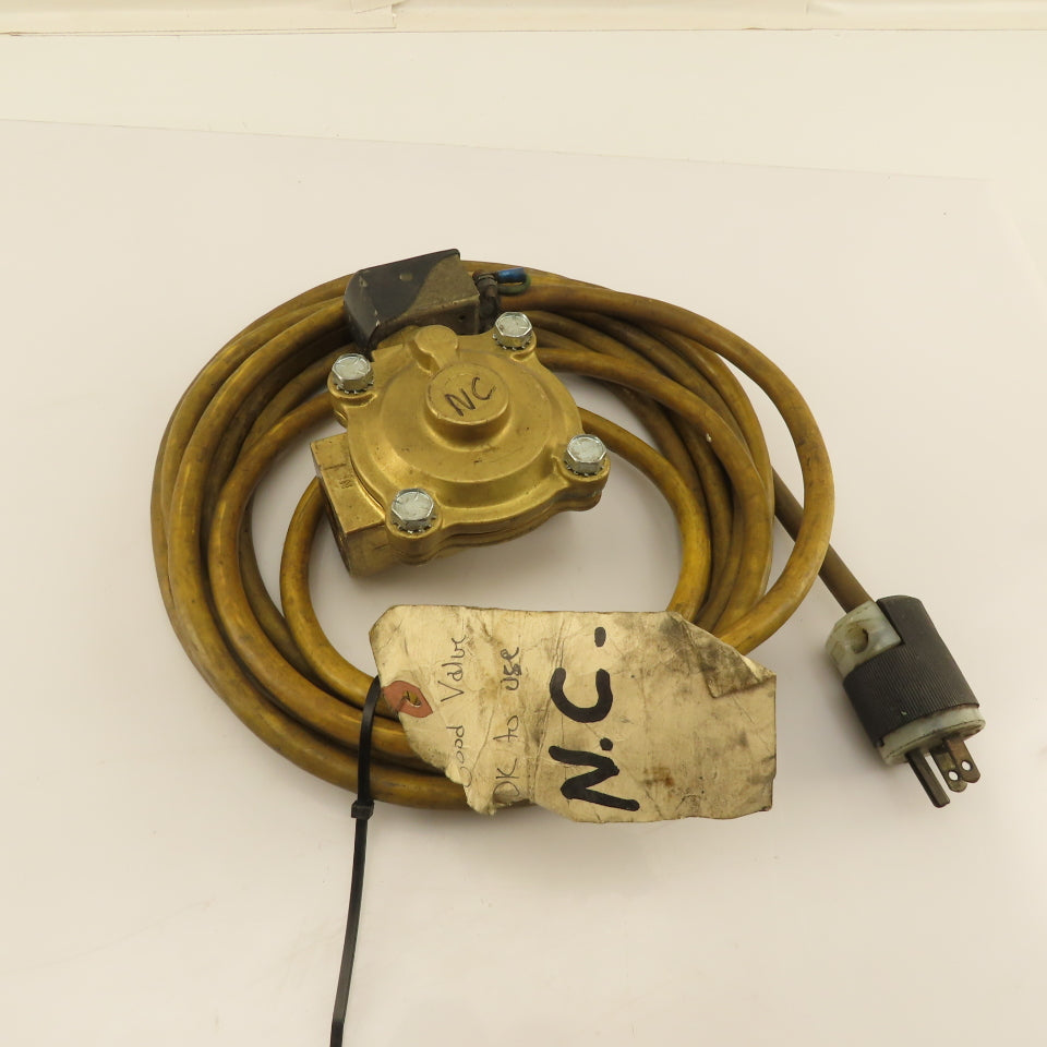 Parker AFGC05 1" Brass Solenoid Valve 120V 50/60Hz