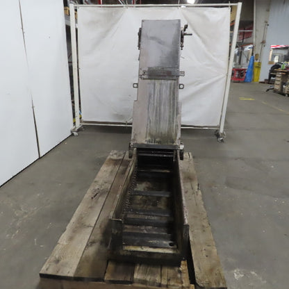 Tubakimoto Mayfran CS-1 Incline Chip Conveyor48" Disc. 78"OAL Parts Or Repair