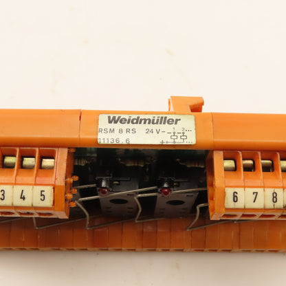 Weidmuller RSM 8 RS 24V 8 Position Relay Module Block