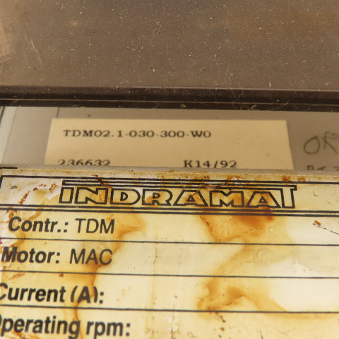 Indramat TDM02.1-030-300-W0 AC Servo Drive