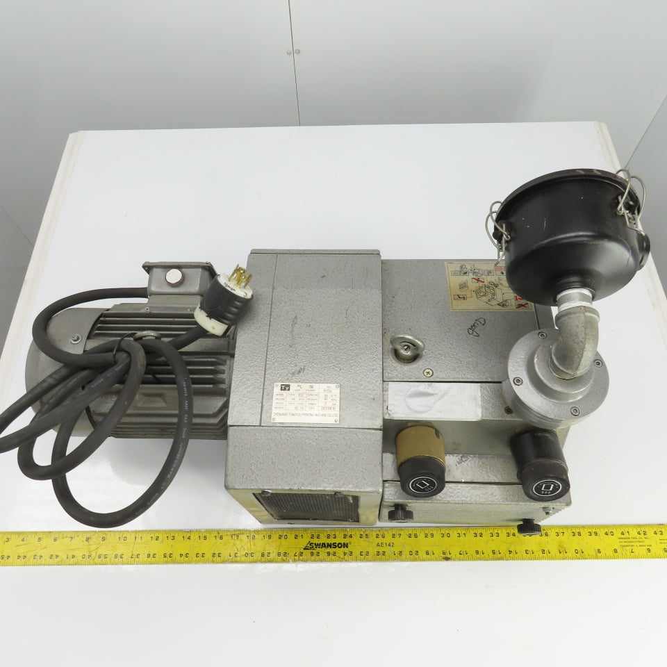 Ty Air ZYBW 80E Rotary Vane Vacuum Pump 3KW -60KPa 220V 3PH 1420RPM
