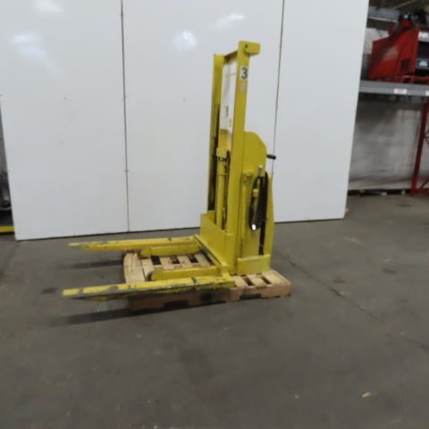 Kwik Stak 15-56 12V Portable Elevating Pallet Straddle Lift 54" Height 44" Forks