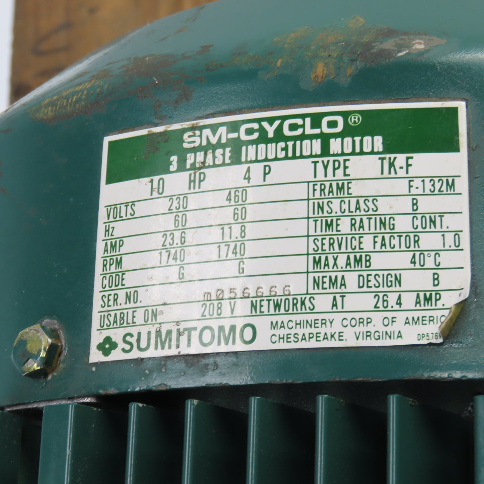 SM-Buddybox EHFMS10-C4145YB-F3 Helical Gear Reducer 46:1 Ratio 480V 39RPM Output