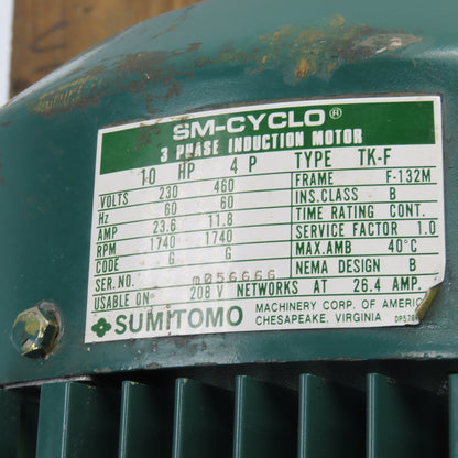 SM-Buddybox EHFMS10-C4145YB-F3 Helical Gear Reducer 46:1 Ratio 480V 39RPM Output