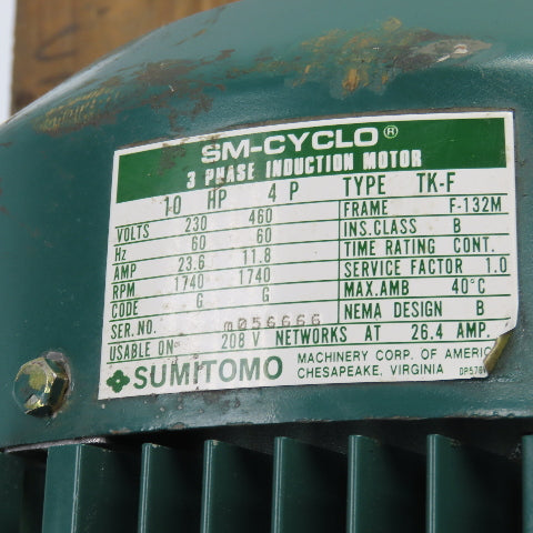 SM-Buddybox EHFMS10-C4145YB-F3 Helical Gear Reducer 46:1 Ratio 480V 39RPM Output