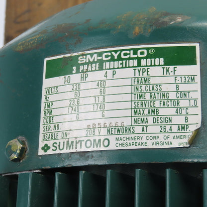 SM-Buddybox EHFMS10-C4145YB-F3 Helical Gear Reducer 46:1 Ratio 480V 39RPM Output