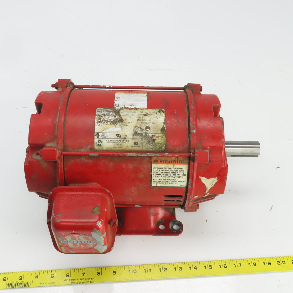 U.S. Electrical T528A 3HP AC Motor 1765RPM 200V 3PH 182T Frame 9.6A 60HZ