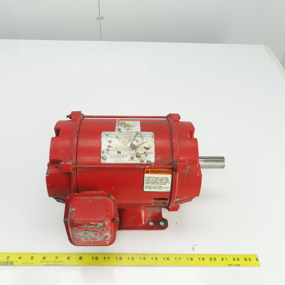 U.S. Electrical T528A 3HP AC Motor 1765RPM 200V 3PH 182T Frame 9.6A 60HZ