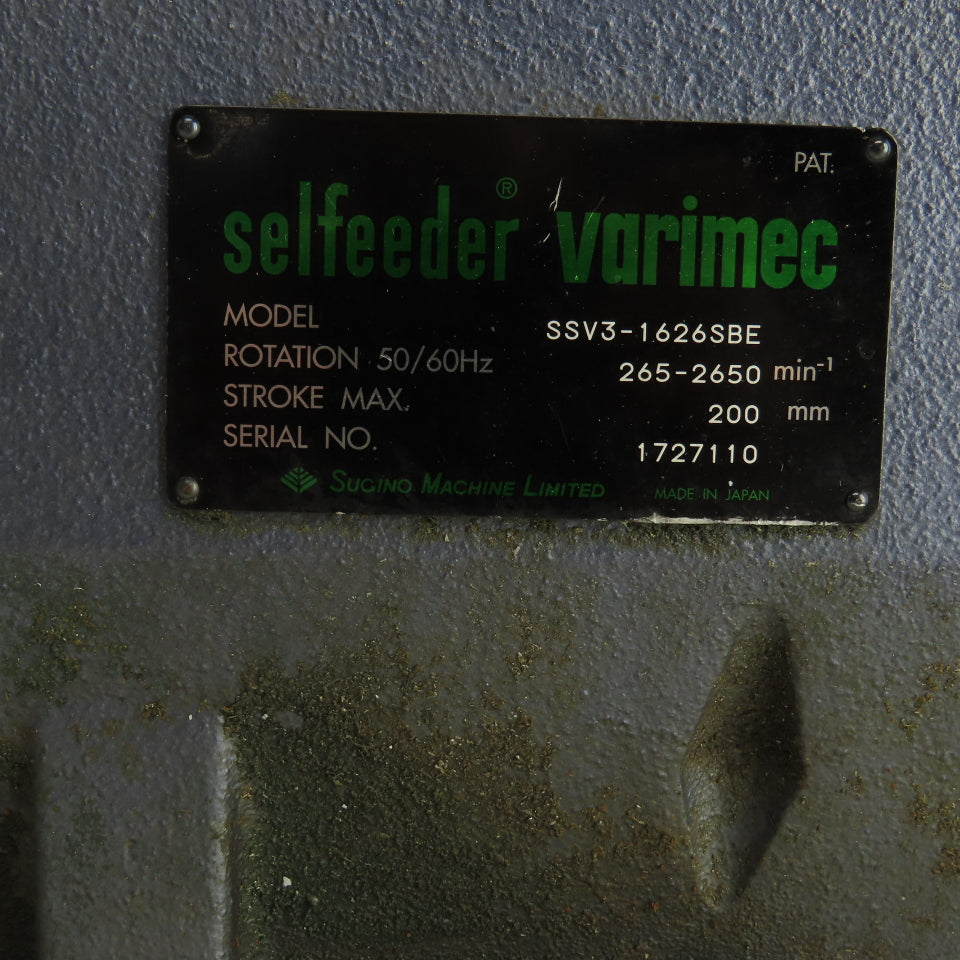 Sugno SSV3-1626SBE Varimec Drilling Head AC Servo Motor 2650RPM 200mm Stroke