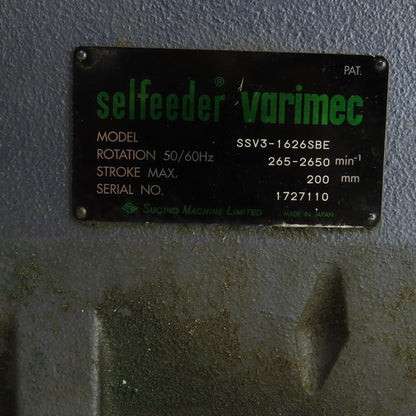 Sugno SSV3-1626SBE Varimec Drilling Head AC Servo Motor 2650RPM 200mm Stroke