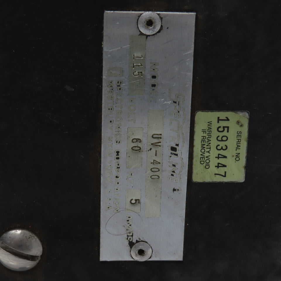 Spectroline UV-400 SuperFlood UV-A Lamp Concentrated-Beam Reflector 115V 5A 1PH