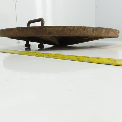 South Bend Foundry Vintage 26" Diameter Cast Iron Manhole Cover #23