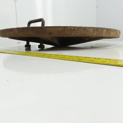 South Bend Foundry Vintage 26" Diameter Cast Iron Manhole Cover #23