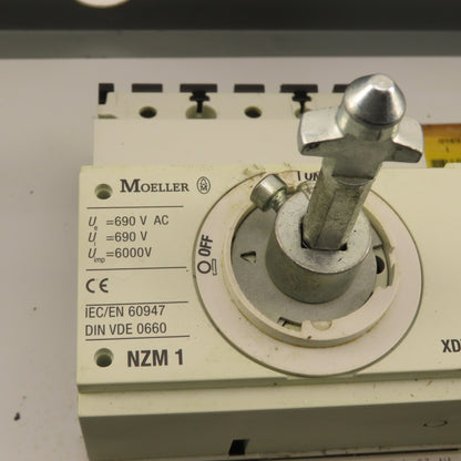 Moeller NZM1 600V 63A Rotary Disconnect Operator In 12x12x6" Enclosure