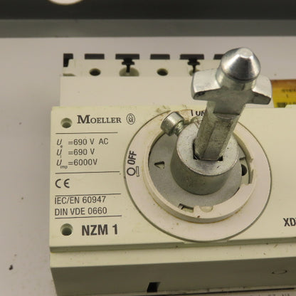 Moeller NZM1 600V 63A Rotary Disconnect Operator In 12x12x6" Enclosure