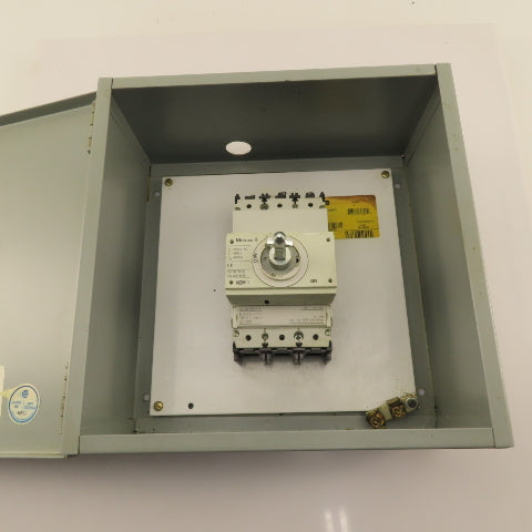 Moeller NZM1 600V 63A Rotary Disconnect Operator In 12x12x6" Enclosure