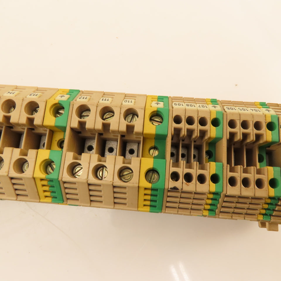 Weidmuller WDU 2.5 Din Mount Terminal Block & Ground 600V Lot Of 65