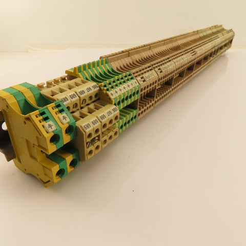 Weidmuller WDU 2.5 Din Mount Terminal Block & Ground 600V Lot Of 65
