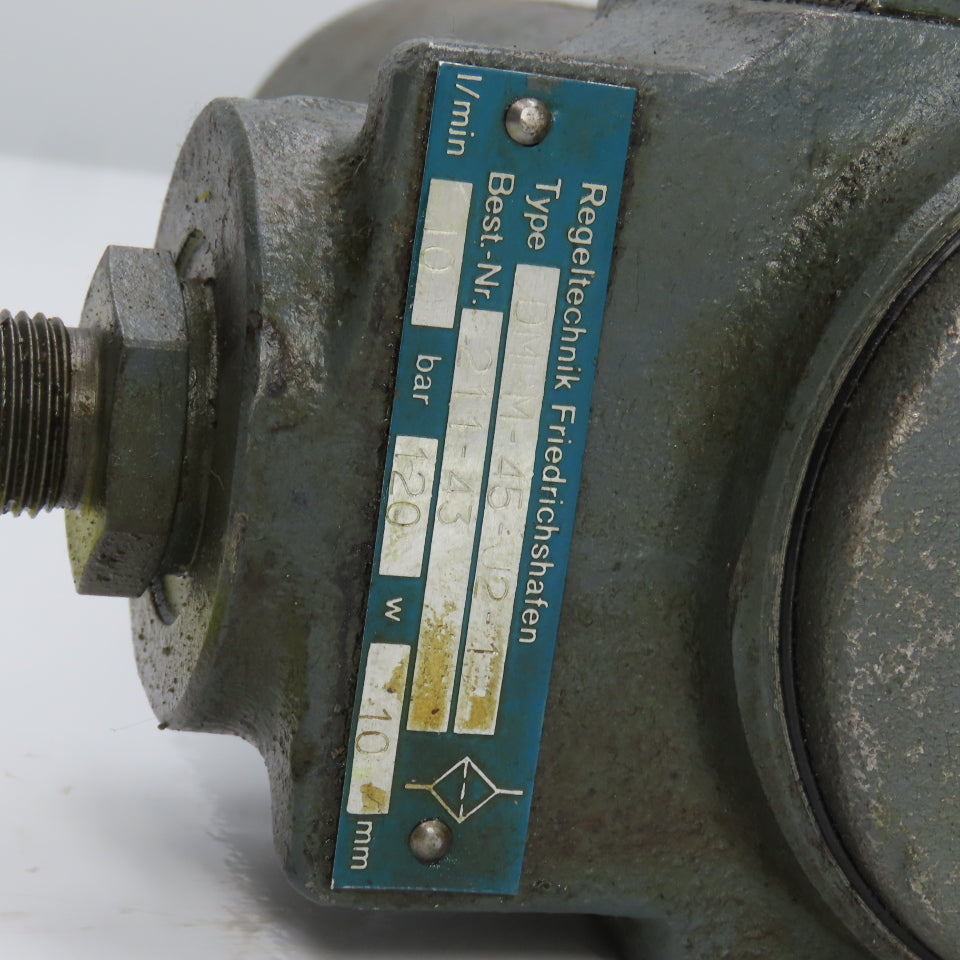 Regeltehnik Friedrichshafen DMPM-45-J2-1 Inline Hydraulic Filter Unit
