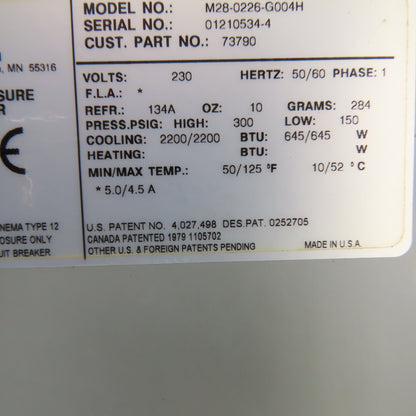 Mclean M28-0226-G004H 230V 50/60Hz 2200BTU Cabinet AC Unit Parts/Repair
