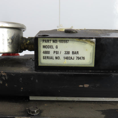 Hytec 100987 Air/Hydraulic Single Stage Pump Model G 4800 PSI