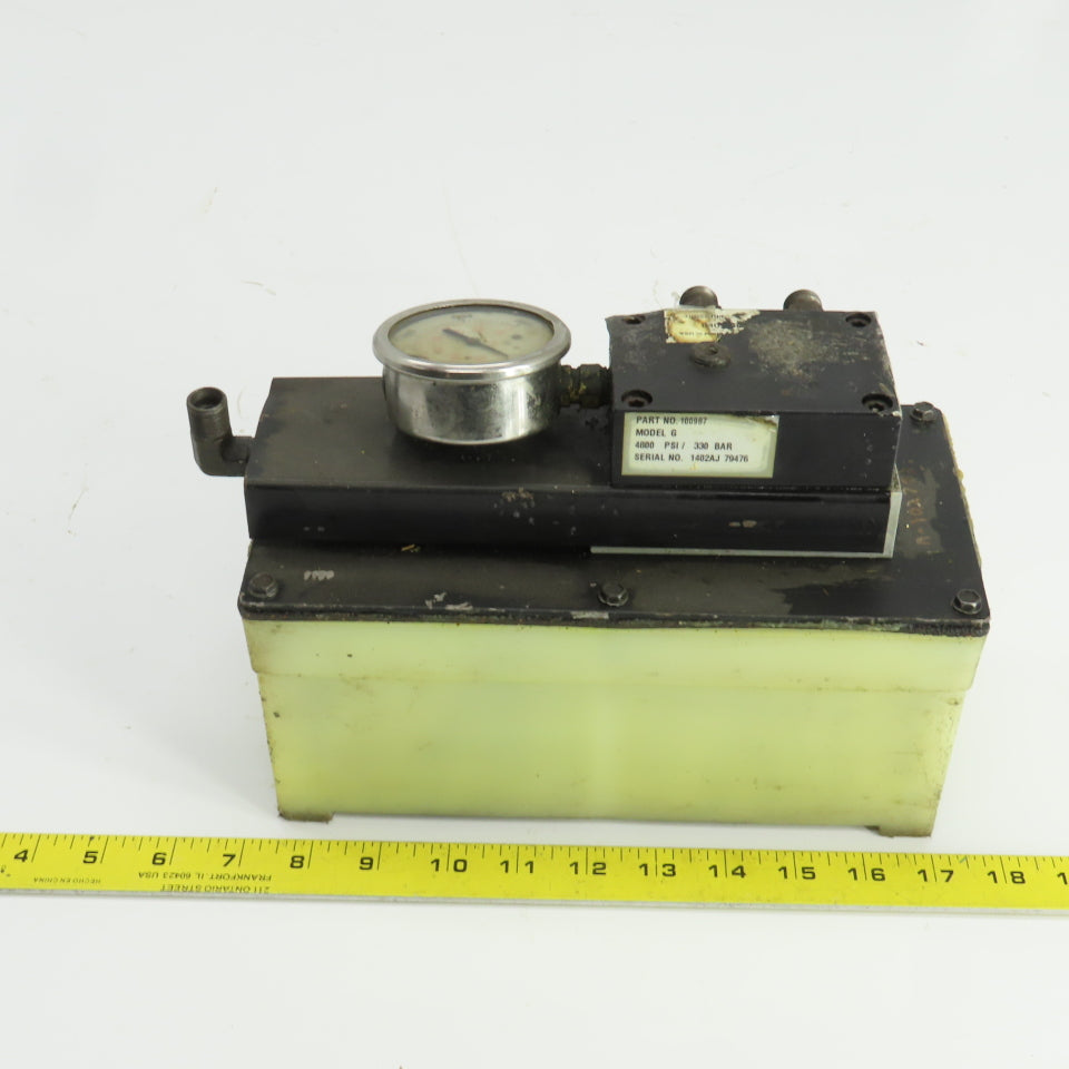 Hytec 100987 Air/Hydraulic Single Stage Pump Model G 4800 PSI