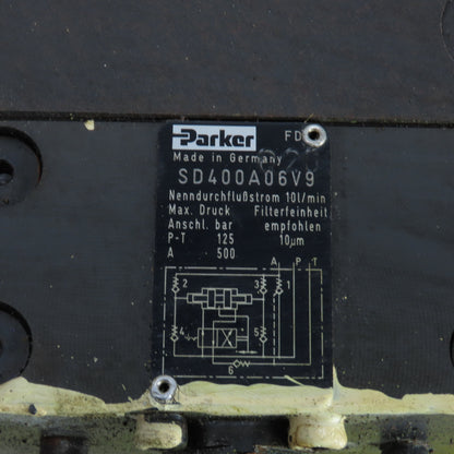 Parker SD400A06V9 Pressure Control/Intensifier 500 Bar In 125 Bar Out
