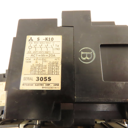 Mitsubishi S-K10 660V 20A Contactor Relay 100v coil - Misc. Overloads  Lot Of 4