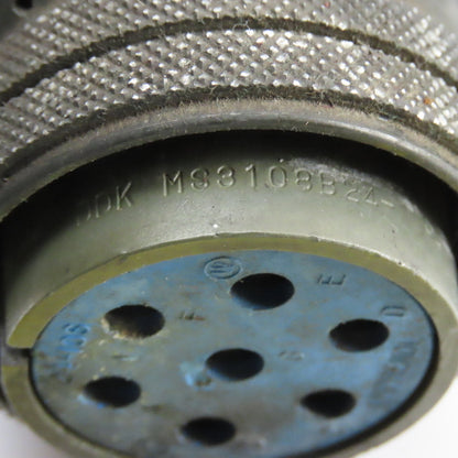 Amphenol MS3108B24-10S Size 24 7 Pin Female Circular Connector 90° Elbow