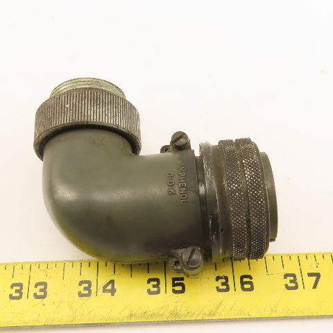 Amphenol MS3108B24-10S Size 24 7 Pin Female Circular Connector 90° Elbow