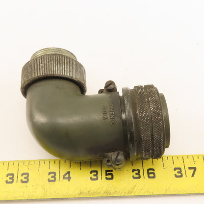 Amphenol MS3108B24-10S Size 24 7 Pin Female Circular Connector 90° Elbow