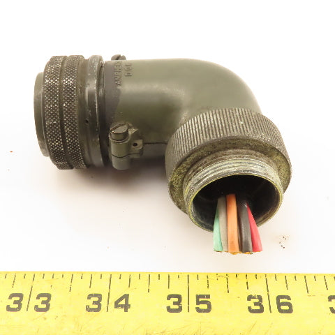 Amphenol MS3108B24-10S Size 24 7 Pin Female Circular Connector 90° Elbow