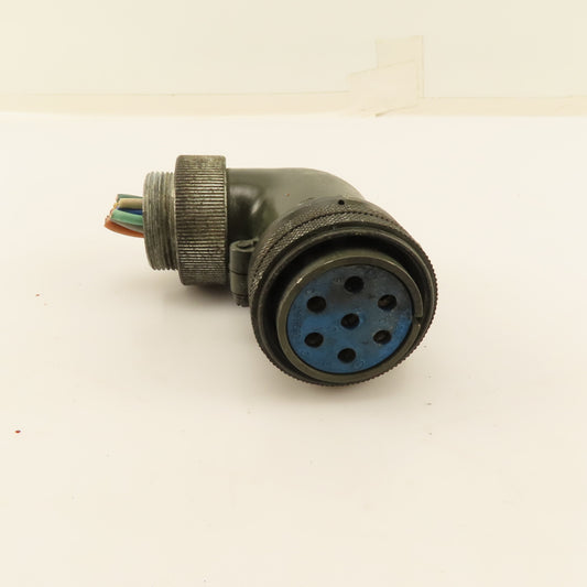 Amphenol MS3108B24-10S Size 24 7 Pin Female Circular Connector 90° Elbow
