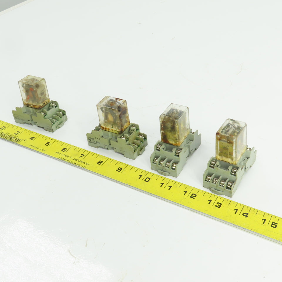 Potter & Brumfield KHU-17A11-120 Relay W/Base 27E894 120VAC 1/10 HP 3A Lot Of 4