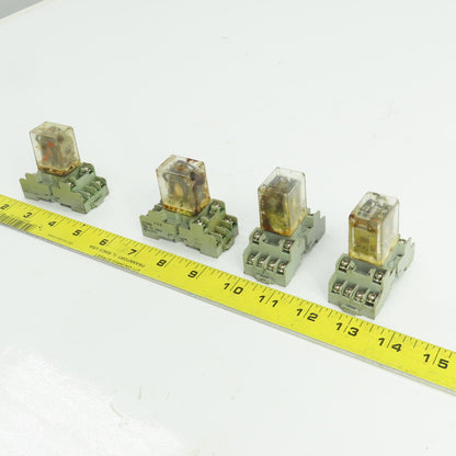 Potter & Brumfield KHU-17A11-120 Relay W/Base 27E894 120VAC 1/10 HP 3A Lot Of 4