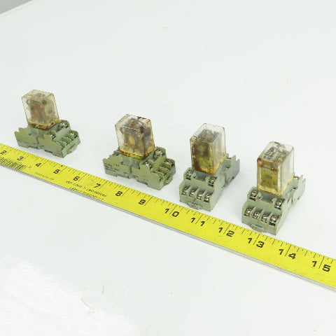 Potter & Brumfield KHU-17A11-120 Relay W/Base 27E894 120VAC 1/10 HP 3A Lot Of 4
