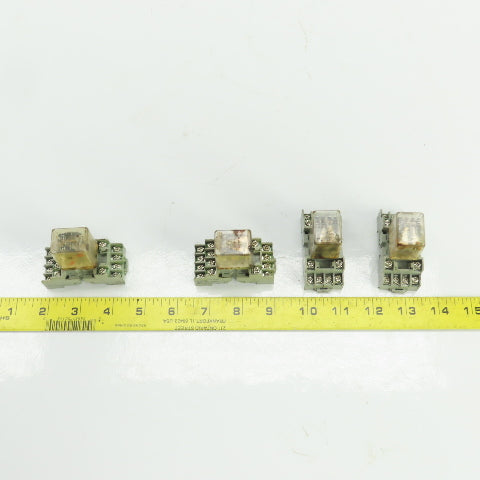Potter & Brumfield KHU-17A11-120 Relay W/Base 27E894 120VAC 1/10 HP 3A Lot Of 4