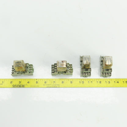 Potter & Brumfield KHU-17A11-120 Relay W/Base 27E894 120VAC 1/10 HP 3A Lot Of 4