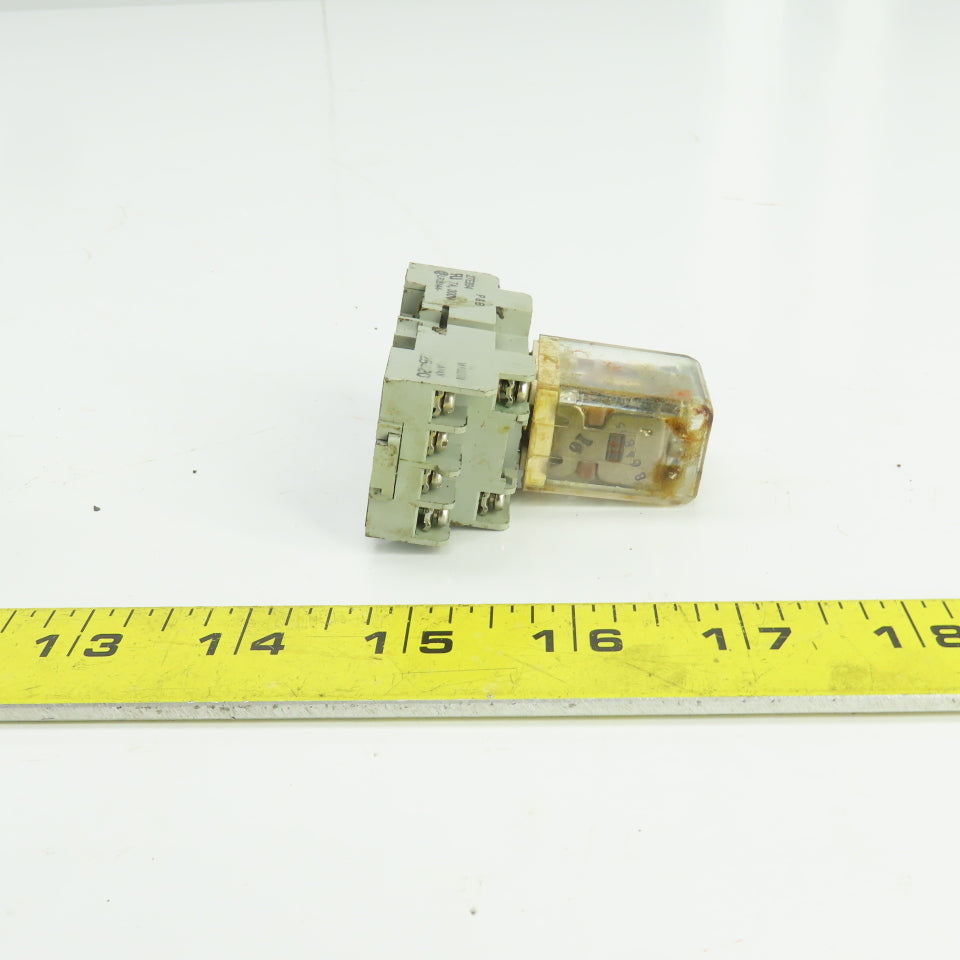 Potter & Brumfield KHU-17A11-120 Relay W/Base 27E894 120VAC 1/10 HP 3A Lot Of 4