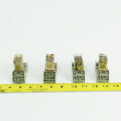Potter & Brumfield KHU-17A11-120 Relay W/Base 27E894 120VAC 1/10 HP 3A Lot Of 4